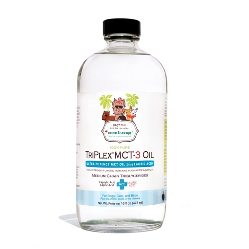 [BRSRM2YKDN7B4ETB] CocoTherapy Triplex MCT-3 Oil, Non-GMO, 100% Pure and Natural, 16 oz.
