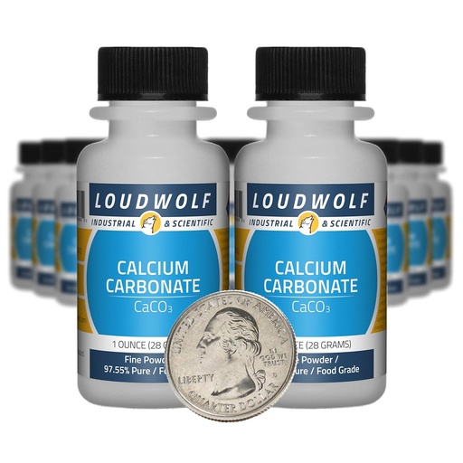 [BRSWYZLYB4ARYCTB] Calcium Carbonate / 1.3 Pounds / 20 Bottles / 97.55% Pure Food Grade/Fine Powder