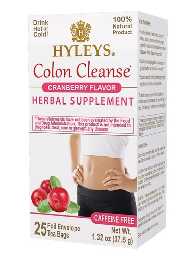 [BRSWGFT2OYDWGET6] Hyleys Colon Cleanse Чай журавлини Flavor - 25 Чайні сумки (1 пакет)