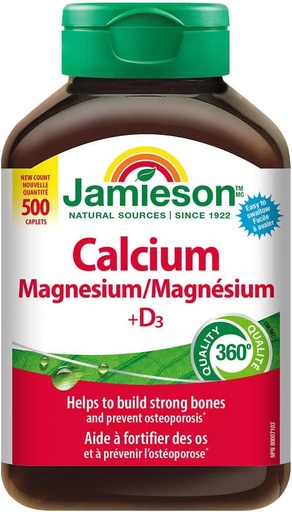 [BRSWICT7OIHRUHLI] Jamieson Calcium Magnesium with Vitamin D3, 365 Caplets