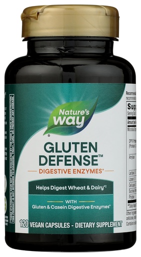 [BRSWIY3RBYPQCALY] Nature's Way Gluten Defense Digestive Enzymes*, Helps Digest Wheat & Dairy(1), Gluten & Casein Digestive Enzymes*, 120 Vegan Capsules (Packaging May Vary)