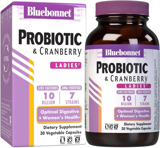 [BRSWGEIQBEHQYF3G] Bluebonnet Nutrition, Advanced Choice Ladies Daily Probiotic, 30 Count
