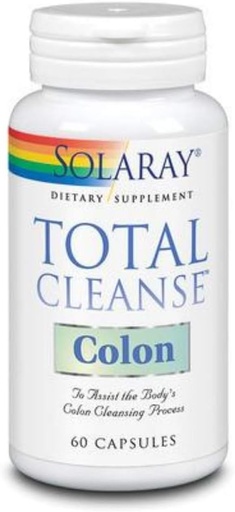[BRSWIYQAO5YRWAL6] SOLARAY Total Cleanse Colon - Powerful, Gentle Colon Formula with Magnesium Citrate, Quercetin, Slippery Elm, Senna, Cascara Sagrada, Aloe Vera, Cat's Claw - 60-Day Guarantee, 30 Servings