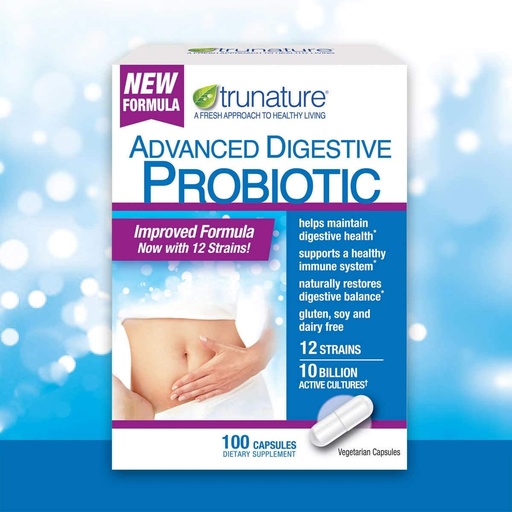 [BRSWIZYTDF7QE2LE] TruNature Digestive Probiotic Capsules, 100 Count