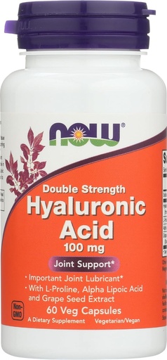 [BRSWIAQTBYNREDDK] Now Foods Acid 100Mg 2X 60 Vc Hyaluronic, 60 CT
