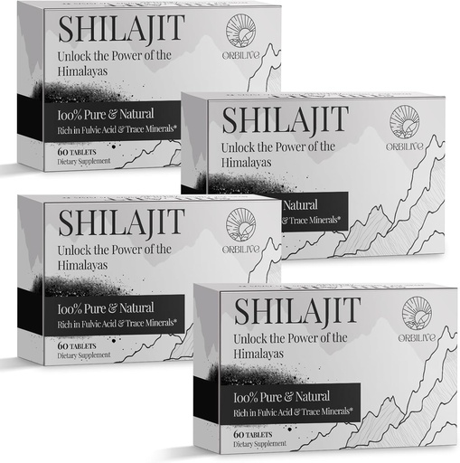 [BRSRAEL7CMNQKYIY] 30 000 MG Shilajit Tabletit, 100% Shilajit Pure, Himalajan Organic, Shilajit miesten ja naisten Rich Fulvic Acid & 85+ Trace Minerals, Shilajit Supplement for Energy & Immune System, 240 Count