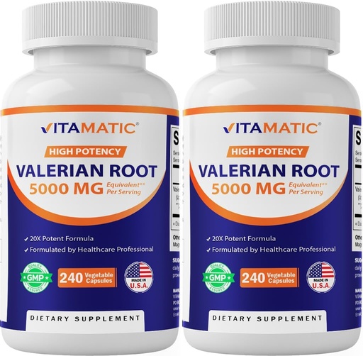 [BRSWYCYRDF5AADLV] Vitamatic 2 Pachete Root valerian 20:1 Extract 250 mg - 240 capsule - 20X Extract concentrat