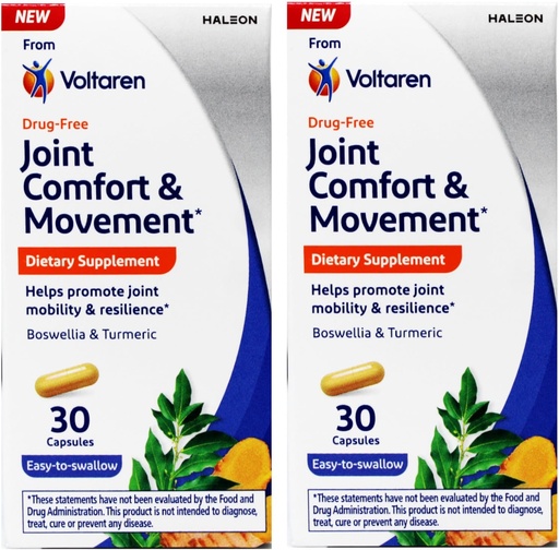[BRSRAFIQDMGQOALV] Voltaren Joint Comfort & Movement, Supplemento dietetico, Facile da ingoiare, 30 conteggio (Pack of 2)