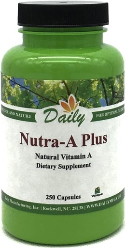 [BRSWGZQKB4DQ4DLX] Daily Manufacturing Nutra-A Plus™ (Vegetarian Vitamin A-Palmitate & Beta-Carotene) 250 Vegetarian Capsules