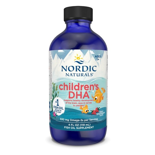[BRSWIYQZCAIWKCTM] Nordic Naturals Children’s DHA, Strawberry - 4 oz for Kids- 530 mg Omega-3 with EPA & DHA - Brain Development & Function - Non-GMO - 48 Servings