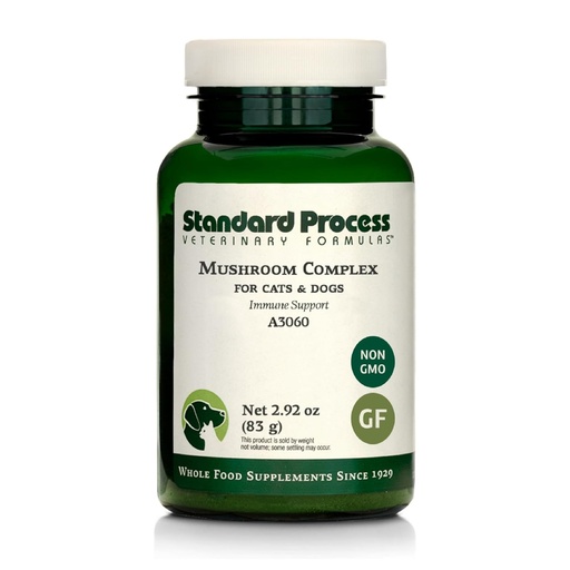 [BRSRAZT2PMPQOG3D] Standard Process Mushroom Complex for Dogs & Cats - Immune Support Supplement with Bovine Colostrum - Lion's Mane Extract Powder for Dog & Cat Immune Support - Essential Aid for Pet Health - 2.92 oz