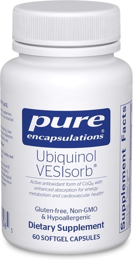 [BRSWI2QFOYCGE3T4] 纯封装 Ubiquinol VESIsorb → 假充性补充 → 强化吸收活性抗氧化剂形式 CoQ10 → 60 Caplique Capsules