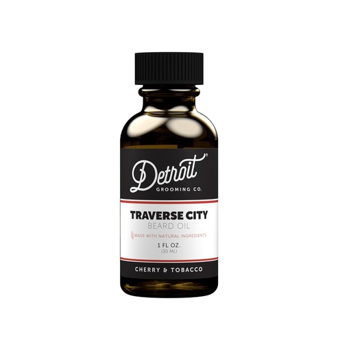 [BRSWG2YTABYGACDD] Detroit Grooming Co. Beard Oil | Hydrating & Nourishing Formula with Vitamin E | Cherry & Tobacco • Traverse City (1 oz)