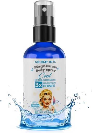 [BRSRAYD6BVYAEGQ3] No Crap In It Magnesium Spray, Triple Action!- Your Way to Wellness | Immediate Relief with Our Unique Magnesium Glycinate, Citrate, Chloride Blend Spray (Cool)