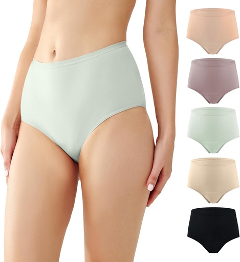 [BRSROHYKOUOQODTD] BATTEWA Lavable Incontinencia Absorbencia Ropa interior regular para Mujer, Reutilizable Leak Proof Protection Panties for Bladder Leakage(5Color, Small, 5 Pack)