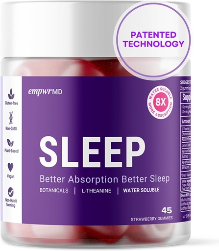 [BRSROCTRAAGWKE3V] Sleep Support (45-Day Supply), Dietary Supplement, Valerian, 1mg of Melatonin, Lemon Balm, Chamomile, Package May Vary, Made in USA
