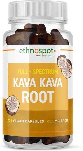 [BRSRMGQLDF7QG2AY] Kava Kava Root Calming Supplement Capsules – Supports Relaxation and Mood Balance with Natural Herbal Kava Extract – Non-Habit Forming, Gluten-Free – 125 Vegan Capsules