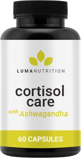 [BRSRAEIBBMOQ2FLZ] Luma Nutrition Cortisol Reducer and Manager - Ashwagandha + L-Theanine - Cortisol Supplements for Women and Men - Stress Relief, Restful Sleep, Detox, Lower and Control - 60 Capsules