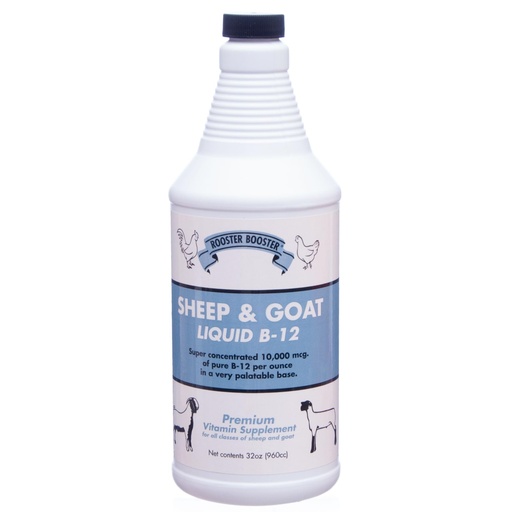[BRSWIGIEBUOQ2HAV] Rooster Booster B-12 Sheep and Goat Liquid, 32-Ounce