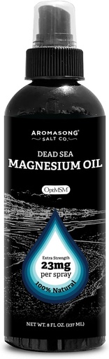 [BRSROCAQB4NAICT3] Aromasong Ekstra Kekuatan Ultra- Murni Magnesium Spray + OptimMM (23mg Magnesium di Setiap Semprot) 8 Oz, Dikenal akan Digunakan untuk Leg Discomfort dan Promotes Tenang Tidur...