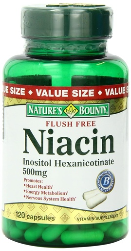 [BRSWIBQNAUHRU2TA] Bounty Flush Free Niacin 500 mg, 120 Conde