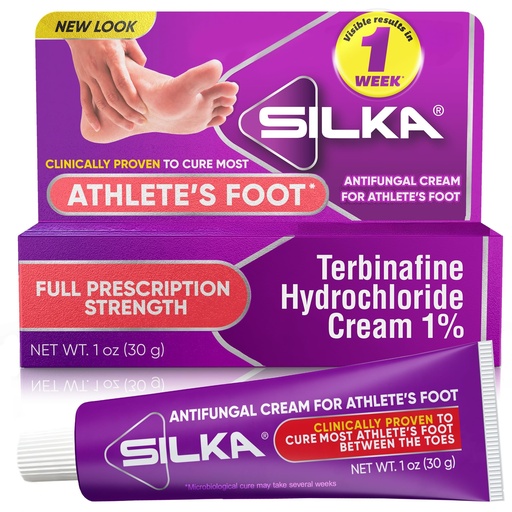 [BRSWIHD3AQPGOFA7] SILKA Anti-Fungal Cream, Clinical Anti-Fungus Foot Treatment, Jock Itch & Ringworm Remedy, Maximum Strength, Fast-Acting Relief from Itching & Burning, 1 Oz