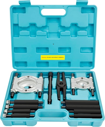 [BRSW2HQKPN4AEC3F] DURATECH 12PCS Bearing Puller Set, 5-ton Capacity Heavy Duty Flywheel Separator Tool, 2" and 3" Bar-Type Splitter Remove Bearings Kit, Gear Puller, Storage Case Included