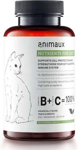 [BRSWIAYACYJQCGY5] animaux – nutrients for Cats, All-Natural Cat Vitamins, Cat Essentials to Strengthen The Immune System & Natural Cell Protection, Healthy Skin & Shiny Coat, 120 Chewable Tablets, 120 Days Supply
