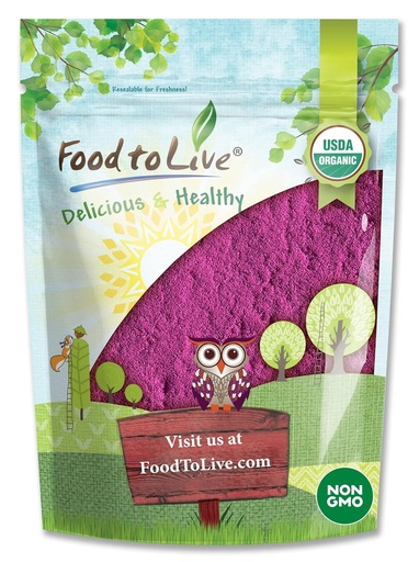 [BRSWYYY7C4FA23TG] Food to Live Organic Black Currant Juice Powder, 8 Ounces — Non-GMO, Raw, Kosher, Vegan Superfood, Bulk, Rich in Antioxidants, Great for Juices, Drinks, and Smoothies, Contains Maltodextrin