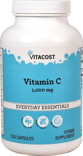 [BRSWIZT7BMCRUE3Y] Vitacost Vitamin C - 1000 mg - 250 Capsules