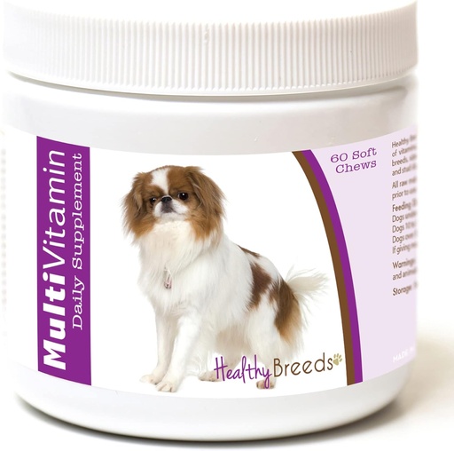 [BRSWG2YTB4FAY2T4] Healthy Breeds Japanese Chin Multi-Vitamin Soft Chews 60 Count