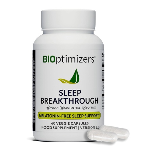 [BRSRAEIPPIFQA2Q3] BIOptimizers Sleep Breakthrough Capsules - Natural Support Supplement | Calming Relief Aid for Adults | Non-Habit Forming | 60 Capsules