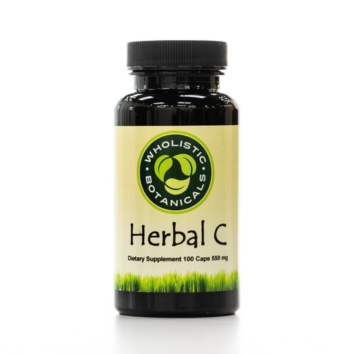 [BRSWECQOOB5WC23K] Herbal C Capsule — Vitamin C Supplements — Antioxidant and Immune System Booster, Adrenal Glands and Digestion Support — 100 ct