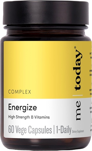 [BRSRMEIFOIBRSHL3] me today Energise Supplement Super B Vitamin B Complex for Men & Women - B6, B12 with Vitamin C, Zinc, Ashwagandha and Siberian Ginseng - Energy and Immune Support - Vegan, 60 Servings