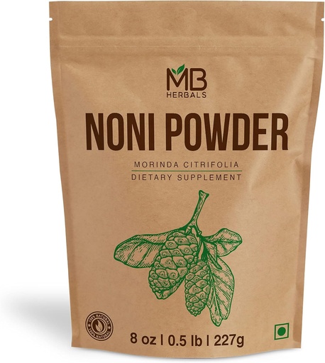 [BRSWYZQLCIDRG2QU] MB Herbals Noni Powder 8 oz Silencio 227g (0.5 lb) Silencio Mezclas fácilmente con Smoothies Juices Silencio No Preservatives ← Gluten Free ← 45 Servings per Pack