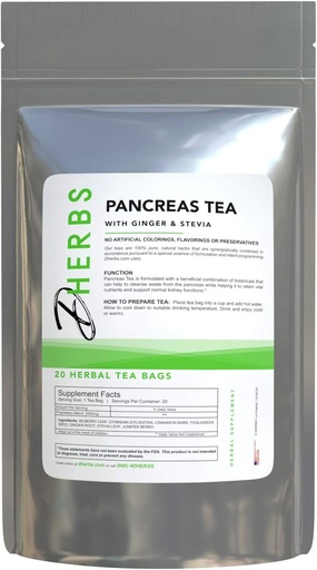 [BRSWIGIFB4EBSED6] Herbal Pancreas Tea, Limpiar con Juniper, Fenugreek y Gymnema (20 Bolsas)