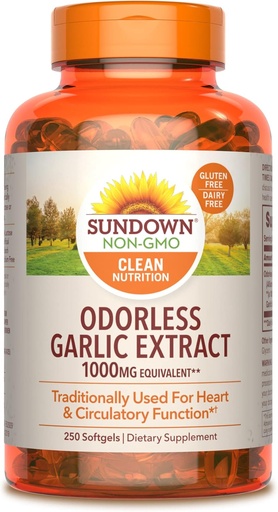 [BRSWIYAZCQIAEFTO] Sundown Garlic Supplement, 250 Softgels