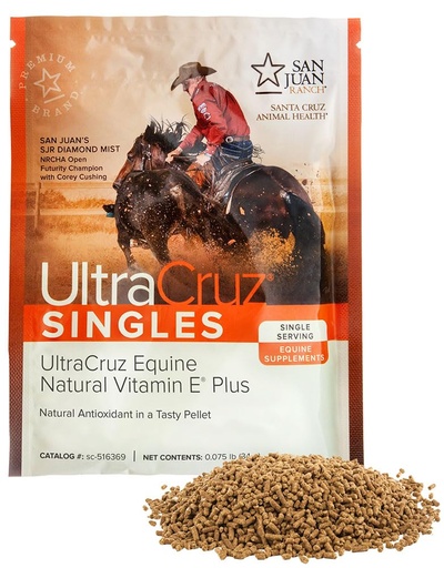 [BRSWGZAQDIDWCD3J] UltraCruz - sc-516417 Equine Natural Vitamin E Plus Supplement for Horses, 60 Single Servings, Pellet (30 Day Supply)