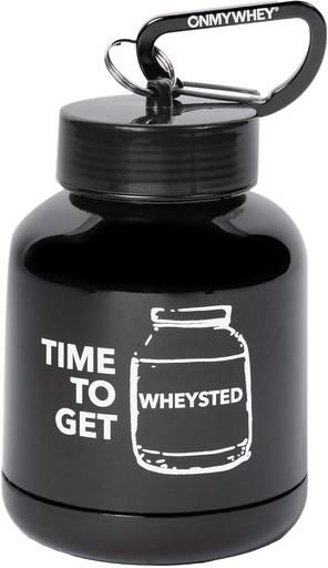 [BRSROEA6OJ6R433G] ONMYWHEY Double Scoop (180cc) Protein and Supplement Keychain Funnel, Time To Get Wheysted