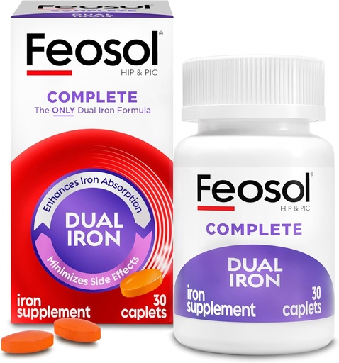 [BRSWKH33AAJWAED2] Feosol Bifera Iron Caplets Complete 30 ea by Feosol