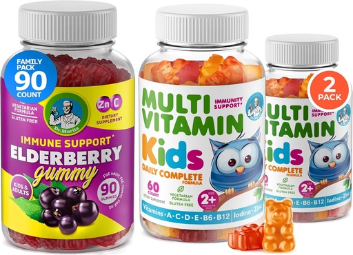 [BRSWYADRDN4BO3TU] Gommies multivitamines pour enfants 14 Vitamines essentielles et Gommines de mûres pour enfants et adultes Vitamine A, C, D, E Végétarien B6 & B12, Zinc, Biotine Gummy Multivitamines pour enfants + soutien immunitaire