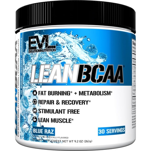 [BRSWKFQYPMDRA2A5] Evlution Stimulant Free Lean BCAA Powder Nutrition BCAAs Amino Acids Powder with CLA Carnitine and 2:1:1 Branched Chain Amino Acids Supports Muscle Recovery Fat Burn and Metabolism - Blue Raz