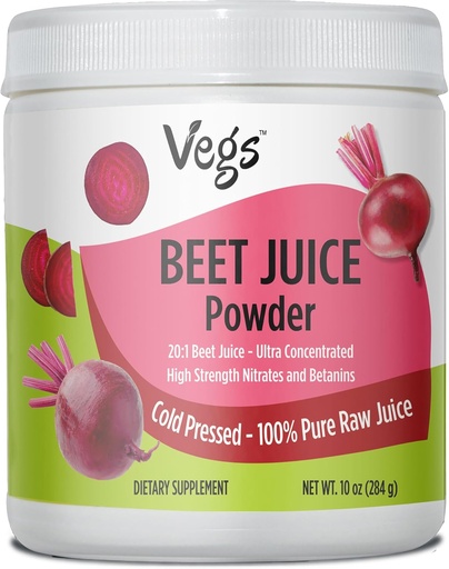[BRSROGI5BN4BY3LO] Beet Juice Powder, 20x Ultra Concentrated, Freeze Dried Beet Root Juice - High Strength Nitrates, Circulation superfood - Boost Nitric Oxide & Energy - Non-GMO Organic Beet Powder, 10 oz