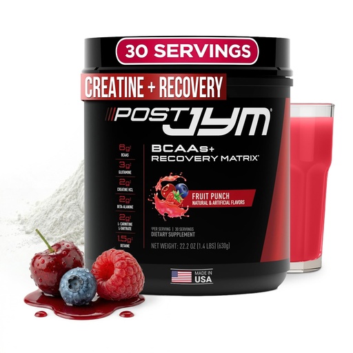 [BRSWGAYCCJ6BOALX] Post JYM Active Matrix - Post-Workout with BCAA's, Glutamine, Creatine HCL, Beta-Alanine, and More JYM Supplement Science Fruit Punch, 30 Servings