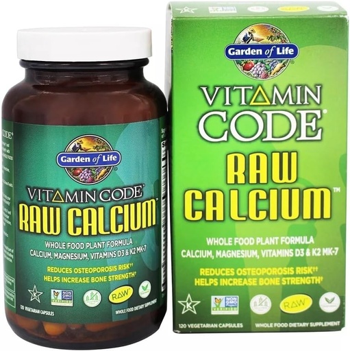 [BRSWECQKCEIAOYDG] รหัส วิตามิน RAW Calcium - 120 Capsules (Pack of 2)