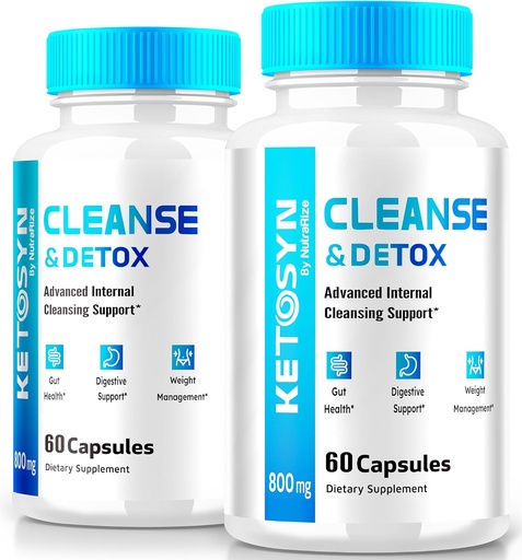 [BRSRAYL6BANBADI4] (2 Pack) Ketosyn Cleanse & Detox Cápsulas, Ketosyn Pills para Perda de Peso Avançado, Força Máxima Keto Blend Suplemento de Suporte, Keto Syn Limpeza Interna Pastilhas Comentários (120 Cápsulas)