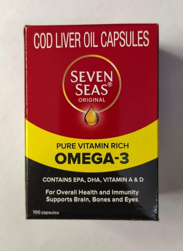 [BRSWECARCACQGCTF] Seven Seas Cod liver fish oil 100 Capsule