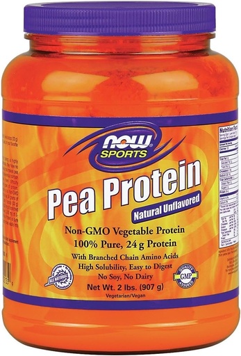 [BRSWIZTYCZ4AAHY5] Now Foods 100% Pure Pea Protein Powder in 2 Pound Container (Pack of 2)