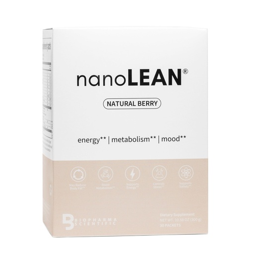 [BRSWIZA6CMMQG3I3] Biopharma Scientific NanoLean Natural Weight Management and Healthy Energy Drink | Natural Berry Flavor| 30 Servings | Fat Burning, Increased Metabolism | Ashwagandha, Green Tea