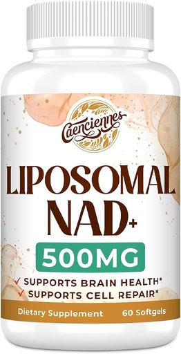 [BRSRMGQ7CN7BEYDL] Liposomal NAD + 500 MG Suplemento, Verdadero NAD Plus Suplemento, Absorción Superior, Boost NAD+ Más Eficiente que Nicotinamide Riboside para Energía Celular, Envejecimiento Saludable, 60 Servir
